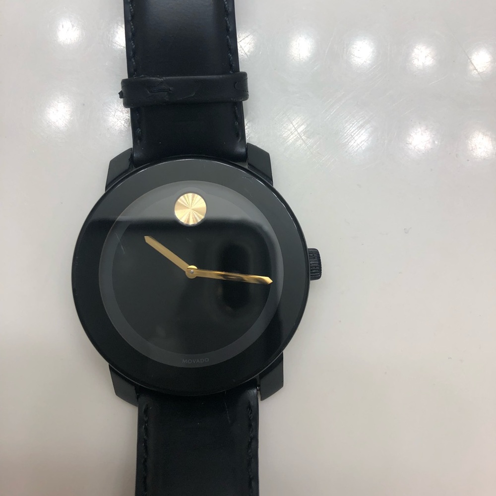 Movado Bold Watch with Gold Detail